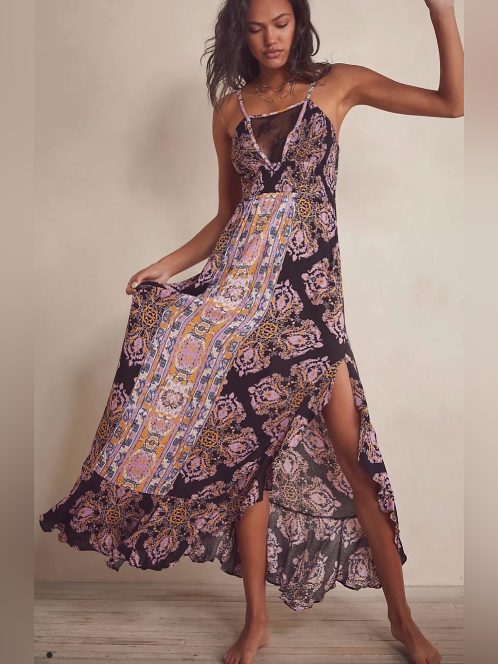 Free People "That Moment" Maxi Slip Dress
Size Medium